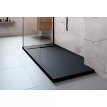   Radaway Teos F 150x90 fekete téglalap alakú zuhanytálca szifonnal HTF1509054