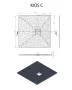 Radaway Kios C 80x80 szögletes fekete zuhanytálca KC8080-54