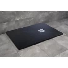   Radaway Kios F 140x80 szögletes fekete zuhanytálca KF1480-54