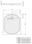 Radaway Zantos F 120x80 szögletes lapos zuhanytálca M3ZNF1280-06