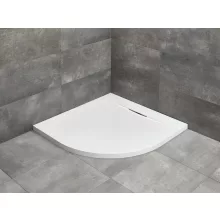   Radaway Giaros A íves műmárvány zuhanytálca 90x90 cm ajándék szifonnal, fehér MKGA9090-03