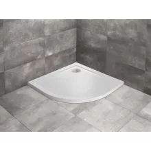   Radaway Doros Stone A íves zuhanytálca 80x80 cm ajándék szifonnal, fehér SDRA8080-01-04S