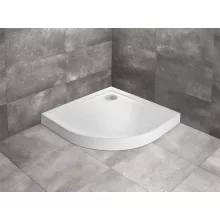   Radaway Doros Stone A íves zuhanytálca előlappal 90x90 cm ajándék szifonnal, fehér SDRA9090-05-04S