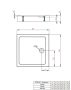 Radaway Doros Stone C akril zuhanytálca előlappal 80x80 cm ajándék szifon, fehér SDRC8080-05-04S