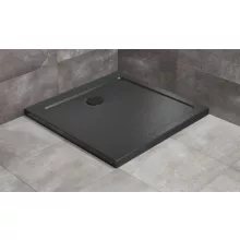   Radaway Doros Stone C akril zuhanytálca 90x90 cm ajándék szifonnal, fekete SDRC9090-01-54S