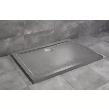   Radaway Doros Stone D akril zuhanytálca 130x90 cm ajándék szifonnal, antracit SDRD1390-01-64S