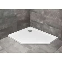   Radaway Doros PT E ötszögletű akril zuhanytálca 100x80 ajándék szifonnal, balos / fehér SDRPT1080-01L