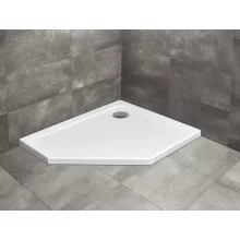   Radaway Doros PT E ötszögletű akril zuhanytálca 100x80 ajándék szifonnal, jobbos / fehér SDRPT1080-01R