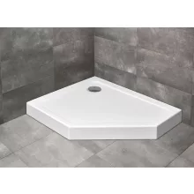   Radaway Doros PT E ötszögletű akril zuhanytálca előlappal 100x80, balos / fehér SDRPTP1080-05L