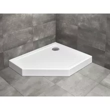   Radaway Doros PT E ötszögletű akril zuhanytálca jobbos előlappal 100x80, fehér SDRPTP1080-05R