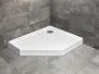 Radaway Doros PT E ötszögletű akril zuhanytálca jobbos előlappal 100x80, fehér SDRPTP1080-05R