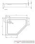 Radaway Doros PT E ötszögletű akril zuhanytálca jobbos előlappal 100x80, fehér SDRPTP1080-05R