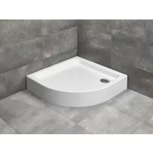   Radaway Laros A íves akril zuhanytálca előlappal 85x85 cm ajándék szifonnal, fehér SLA8585-01