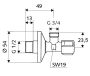 Schell Comfort mosógép csap 1/2-3/4 33000699