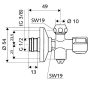 Schell Comfort sarokszelep 049250699