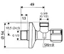 Schell finom-szűrős sarokszelep 054310699