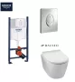 Grohe Rapid SL WC-tartály szett króm nyomólappal és Balneo Luxa Rimless fali WC SoftClose ülőkével– SET-FGR-202511201600