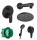 Hansgrohe Vernis Blend Zuhanyrendszer CSOMAG egykaros rejtett csapteleppel matt fekete 71466670-26271670