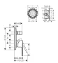 Hansgrohe Vernis Blend Zuhanyrendszer CSOMAG egykaros rejtett csapteleppel matt fekete 71466670-26271670