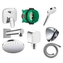   Hansgrohe Logis 2 funkciós zuhanyrendszer csomag egykaros rejtett csapteleppel króm