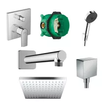 Hansgrohe Vernis Shape 2 funkciós zuhanyrendszer egykaros rejtett csapteleppel króm