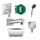 Hansgrohe Vernis Shape 2 funkciós zuhanyrendszer csomag egykaros rejtett csapteleppel króm