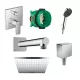 Hansgrohe Vernis Shape 2 funkciós zuhanyrendszer egykaros rejtett csapteleppel króm