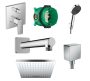 Hansgrohe Vernis Shape 2 funkciós zuhanyrendszer csomag egykaros rejtett csapteleppel króm