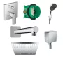 Hansgrohe Vernis Shape 2 funkciós zuhanyrendszer egykaros rejtett csapteleppel króm