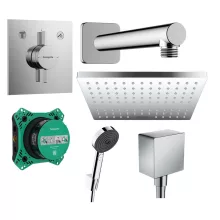   Hansgrohe DuoTurn E 2 funkciós zuhanyrendszer csomag egykaros rejtett csapteleppel króm