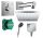 Hansgrohe DouTurn E 2 funkciós zuhanyrendszer csomag egykaros rejtett csapteleppel króm