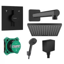 Hansgrohe DuoTurn E 2 funkciós zuhanyrendszer egykaros rejtett csapteleppel matt fekete