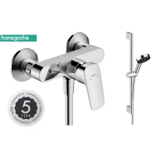   Hansgrohe Logis egykaros zuhanycsaptelep + Pulsify Select S zuhanyszett, króm