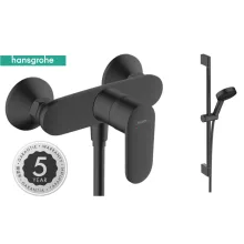   Hansgrohe Vernis Blend egykaros zuhanycsaptelep + Pulsify Select S zuhanyszett, matt fekete