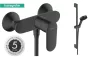 Hansgrohe Vernis Blend egykaros zuhanycsaptelep + Pulsify Select S zuhanyszett, matt fekete