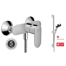   Hansgrohe Vernis Blend egykaros zuhanycsaptelep + Hansgrohe Pulsify Select S zuhanyszettel, króm