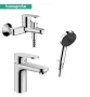 Hansgrohe Vernis Blend kád- és mosdócsaptelep szett Pulsify Select S zuhanyszettel, króm