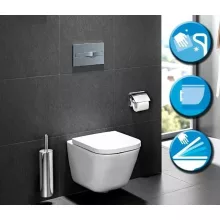   Roca The Gap Square fali WC csésze lecsapódásgátló ülőkével és rögzítővel, fehér