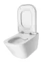 Roca The Gap Square fali WC csésze lecsapódásgátló ülőkével és rögzítővel, fehér