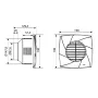 Sapho Cata Cb-Plus radiális ventilátor, fehér 00840000