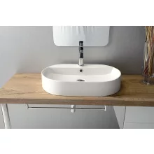   Sapho Kerasan Ring Pultra szerelhető mosdó 65x40 cm, fehér 028501