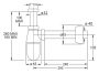 Sapho Bonomini Thermotrap mosdó szifon 1 1/4 átmérő 32 mm, króm (0570OT25K7 helyett) 0570EC25K7