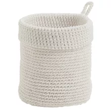 Sapho MALVA kozmetikai textil rendező kosár, fehér 100202