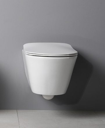 Sapho Avva Rimless Fali WC csésze 53x36 cm, fehér 100314
