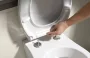 Sapho Avva falsík alatti WC szett perem nélküli fehér WC csészével és fehér/króm nyomólappal.