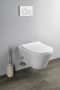 Sapho Avva Rimless fali WC csésze bidézuhannyal, tartállyal, nyomólappal és Soft Close ülőkével, fehér 100315-SET5