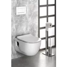   Sapho Brilla fali WC-csésze beépített bidézuhannyal 36,5x53 cm, rimless, fehér 100612