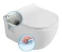 Sapho Brilla fali WC-csésze beépített bidézuhannyal 36,5x53 cm, rimless, fehér 100612