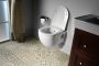 Sapho Brilla fali WC-csésze beépített bidézuhannyal 36,5x53 cm, rimless, fehér 100612