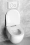 Sapho Brilla falsík alatti WC szett perem nélküli fehér WC csészével és fehér/króm nyomólappal.
